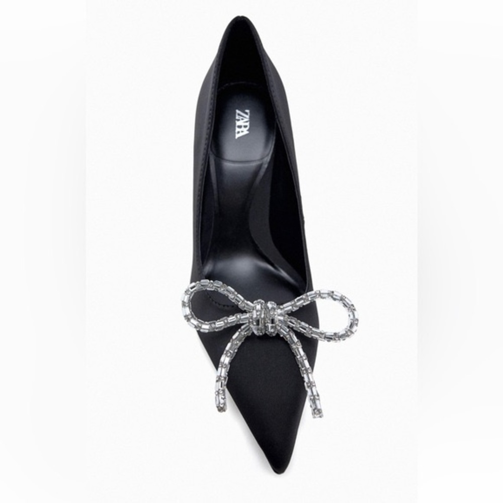 Zara rhinestone embellished pumps heels 38
